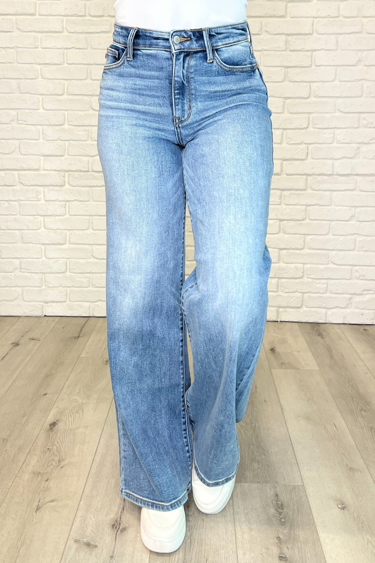 Judy Blue Karis High Rise Vintage Wash Retro Wide Leg