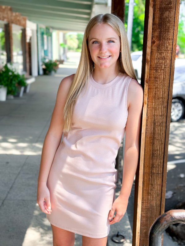 Kai Ribbed Bodycon Dress Pistol Rose Boutique