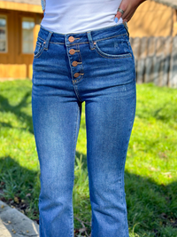 Risen Button Down Boot Cut Jeans