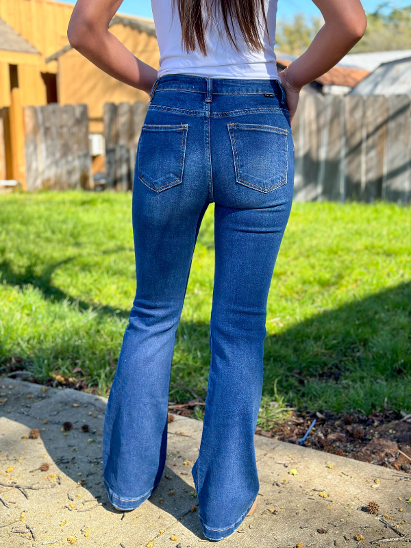 Risen Button Down Boot Cut Jeans