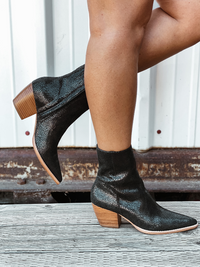 Matisse Caty Black Mini Leopard Ankle Bootie