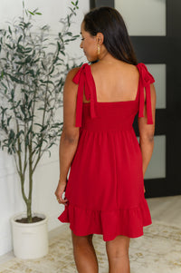 Contrast Trim Crinkle Woven Dress