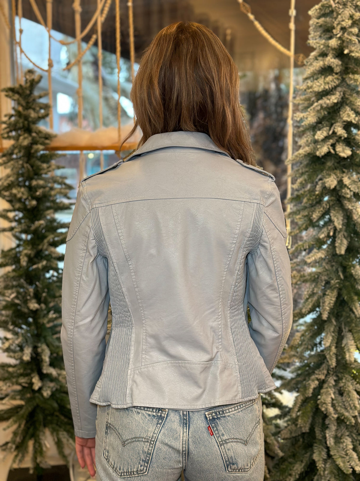 Kimber Baby Blue Vegan Jacket