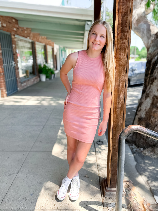 Kai Ribbed Bodycon Dress Pistol Rose Boutique
