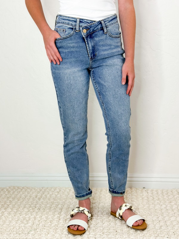 Judy Blue High Waist Crossover Jeans