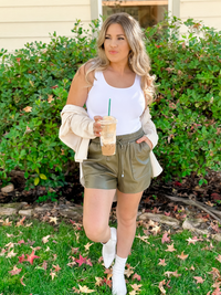 Faux Leather Casual Dolphin Shorts