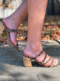 Hey Girl Dreamy Leopard Cork Heels