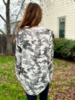 Soft Detailed Camo Blouse