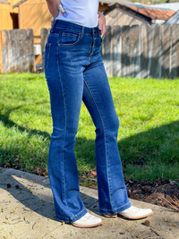 Risen Button Down Boot Cut Jeans
