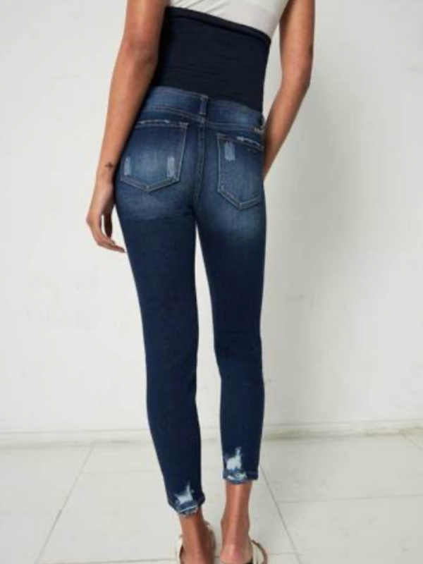 April Full Band Maternity Ankle Skinny Jeans