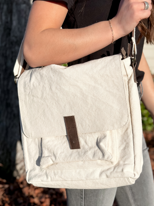 Vintage Addiction Canvas Crossbody