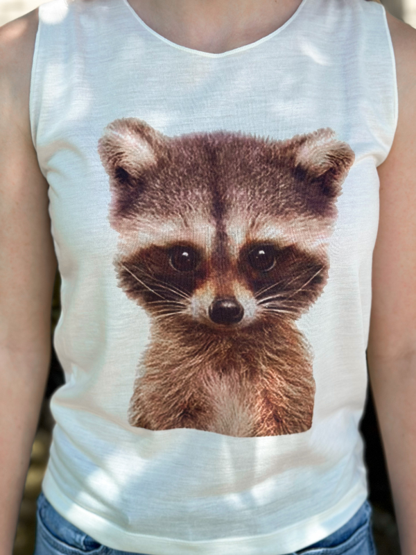 Pistol Petals Baby Raccoon Toddler Tank Top