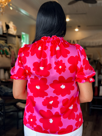 Satin Puff Sleeve Blouse