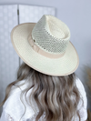 Open Weave Bow Trim Panama Hat