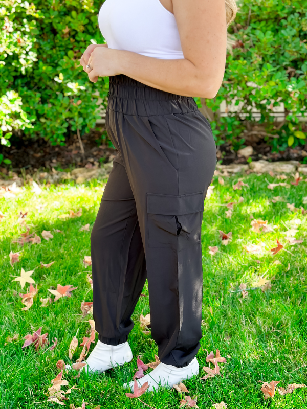 High Waisted Cargo Joggers