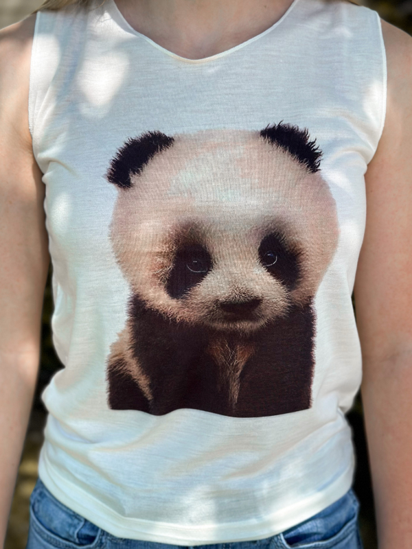Pistol Petals Panda Toddler Tank Top
