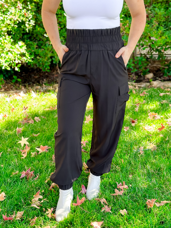High Waisted Cargo Joggers