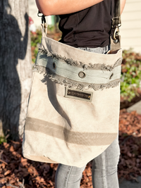 Vintage Addiction Plain Print Tent Bucket Bag