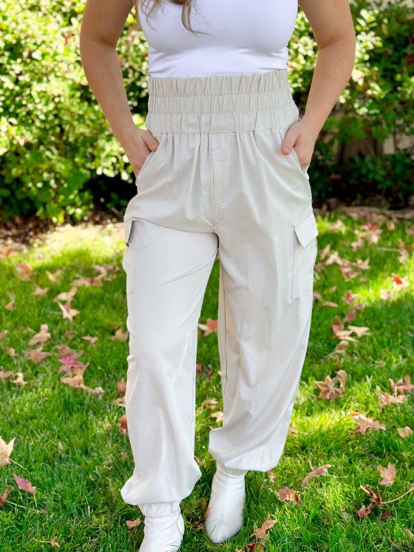 High Waisted Cargo Joggers
