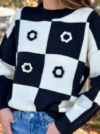 Retro Flower Sweater