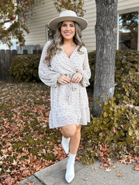 Leah Long Sleeve Tie Dress