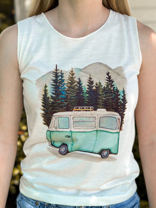 Pistol Petals Forest Camper Toddler Tank