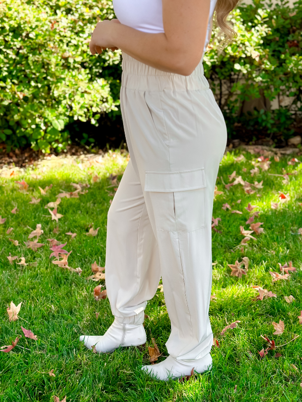 High Waisted Cargo Joggers