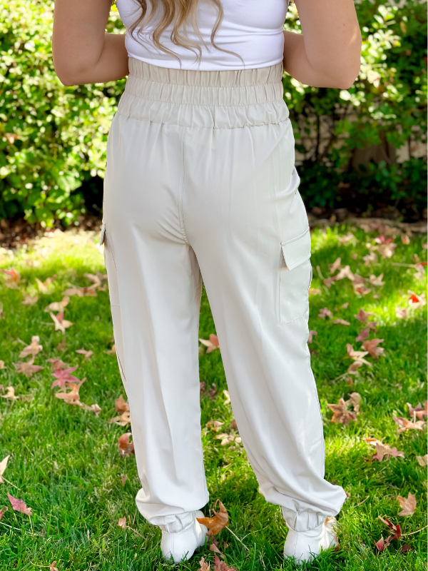 High Waisted Cargo Joggers