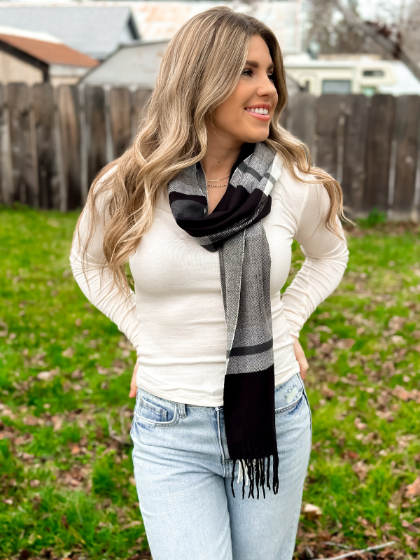 Presley Soft Plaid Blanket Scarf