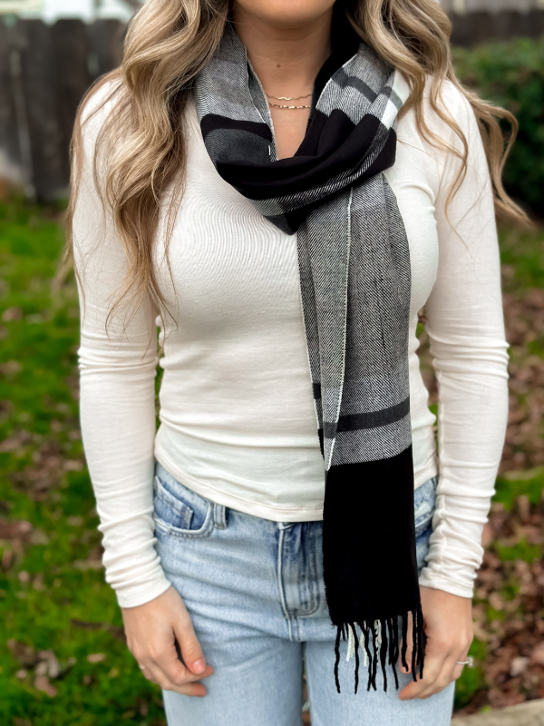 Presley Soft Plaid Blanket Scarf