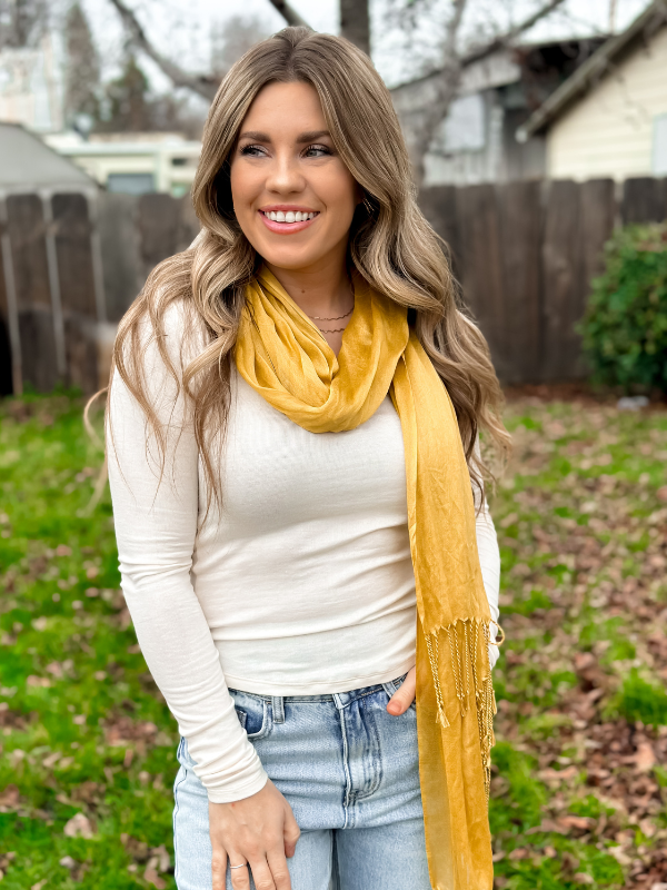 Jules Mustard Scarf