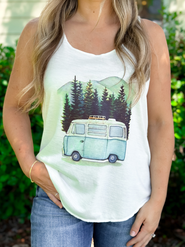 Pistol Rose Camper Tank Top