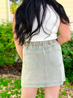 Paperbag Twill Mini Skirt