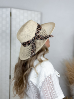 Leopard Band Panama Hat