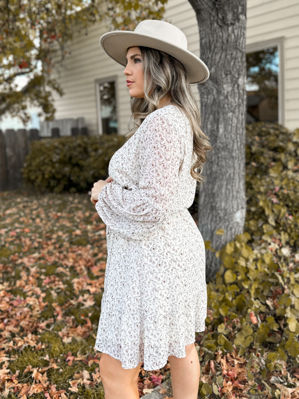 Leah Long Sleeve Tie Dress
