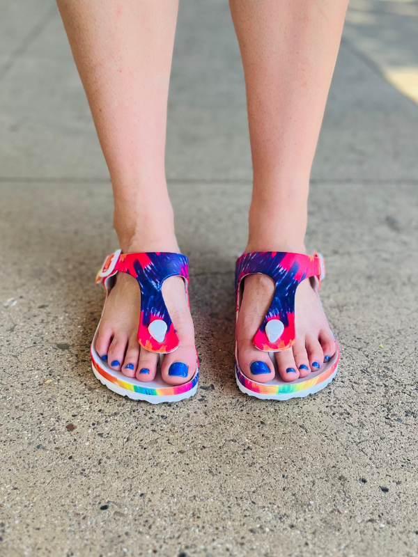 Hey Girl Jet Ski Tie Dye Slides