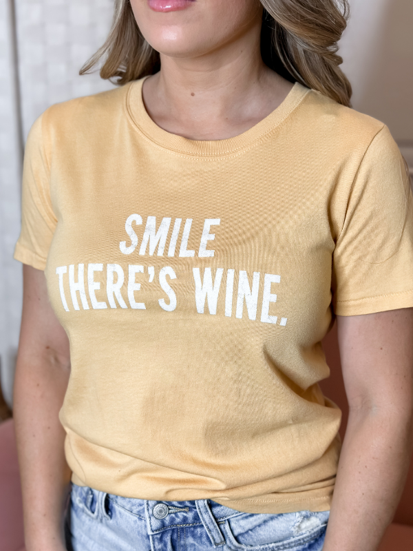 Z  Supply Smile There Is Wine Tee