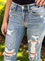 Judy Blue Rainbow Confetti Jeans