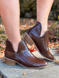 Corky's Vanish Brown Crocodile Bootie