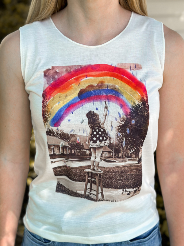 Pistol Petals Kids Rainbow Girl Tank