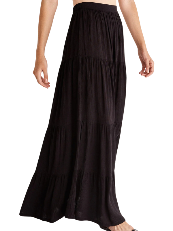 Z Supply Nicola Crinkled Tiered Skirt