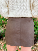 Faux Leather Croc Mini Skirt