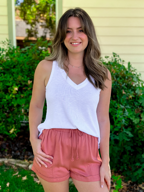Gentry Rose Twill Shorts