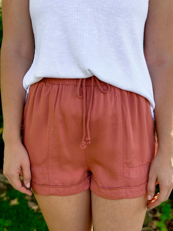 Gentry Rose Twill Shorts