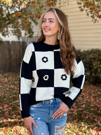 Retro Flower Sweater