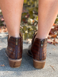 Corky's Vanish Brown Crocodile Bootie