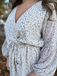Leah Long Sleeve Tie Dress