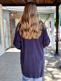 Dylan Oversized Navy Blazer