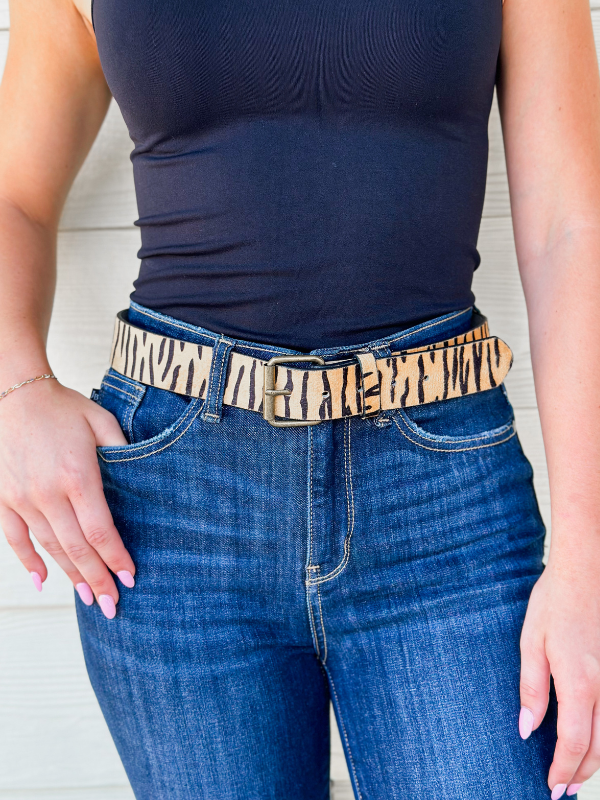 Tiger Print Belt