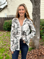 Soft Detailed Camo Blouse